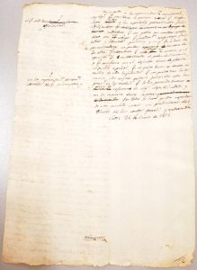 Detalle del único documento del Manuscrito que está fechado. Archivo Regional de la Comunidad de Madrid.